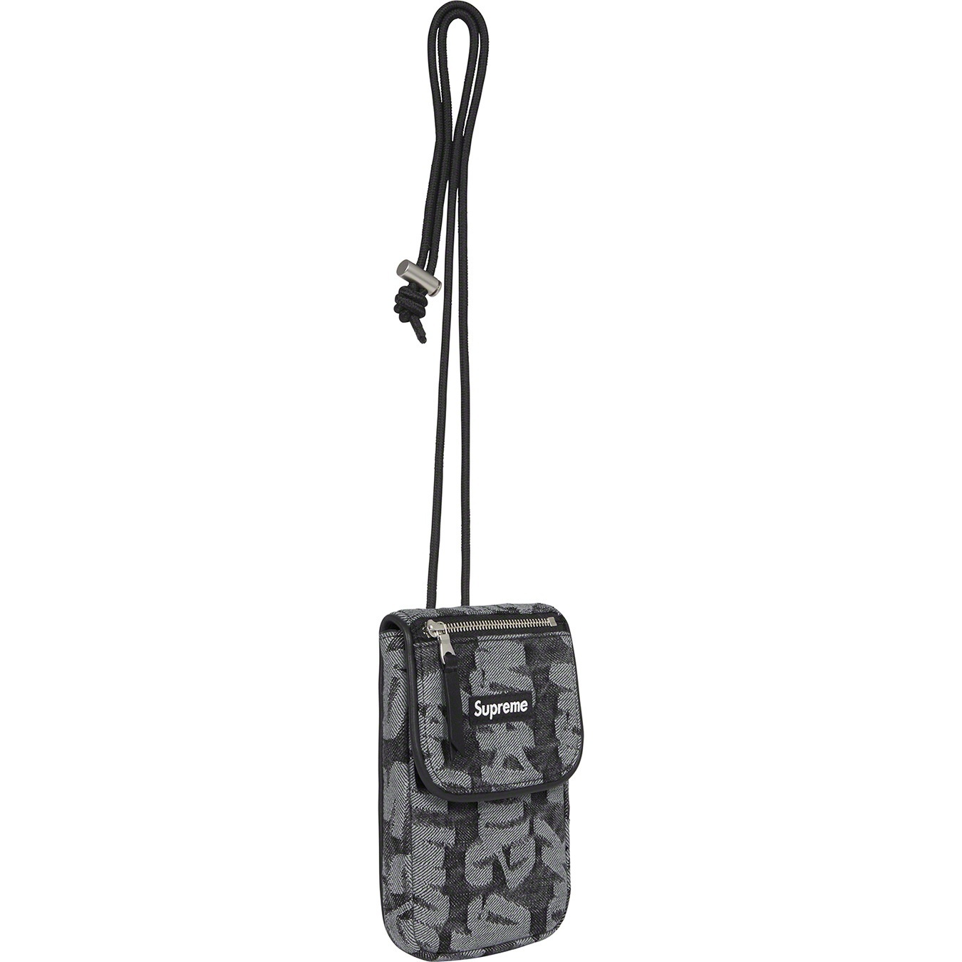 Fat Tip Jacquard Denim Neck Pouch view 2